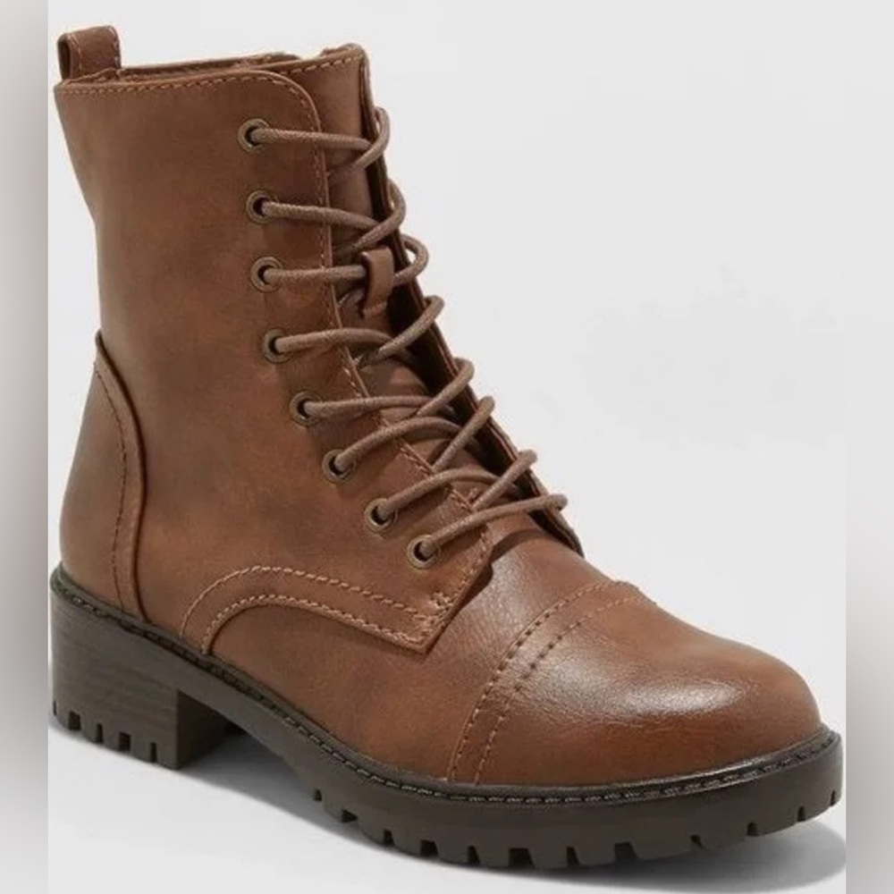 Universal Thread Brown Combat Boots - New Women | Color: Brown | Size: 6.5